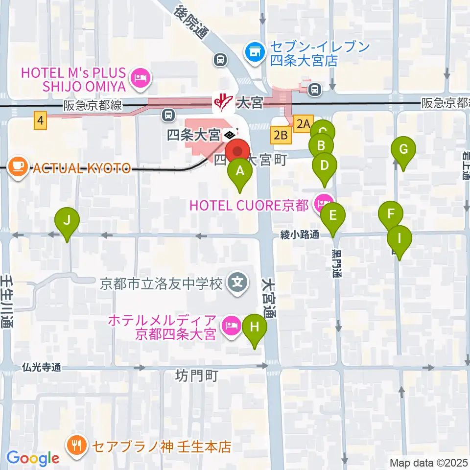 Studio246 KYOTO周辺の駐車場・コインパーキング一覧地図