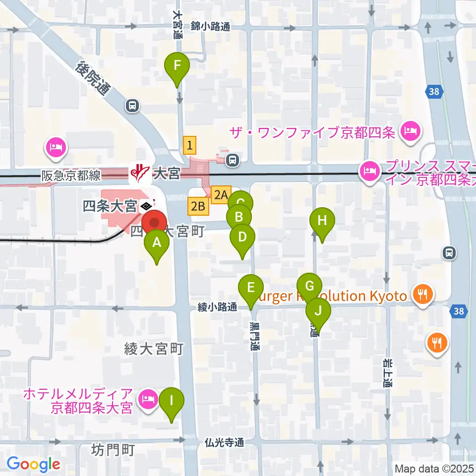 Studio246 KYOTO周辺の駐車場・コインパーキング一覧地図
