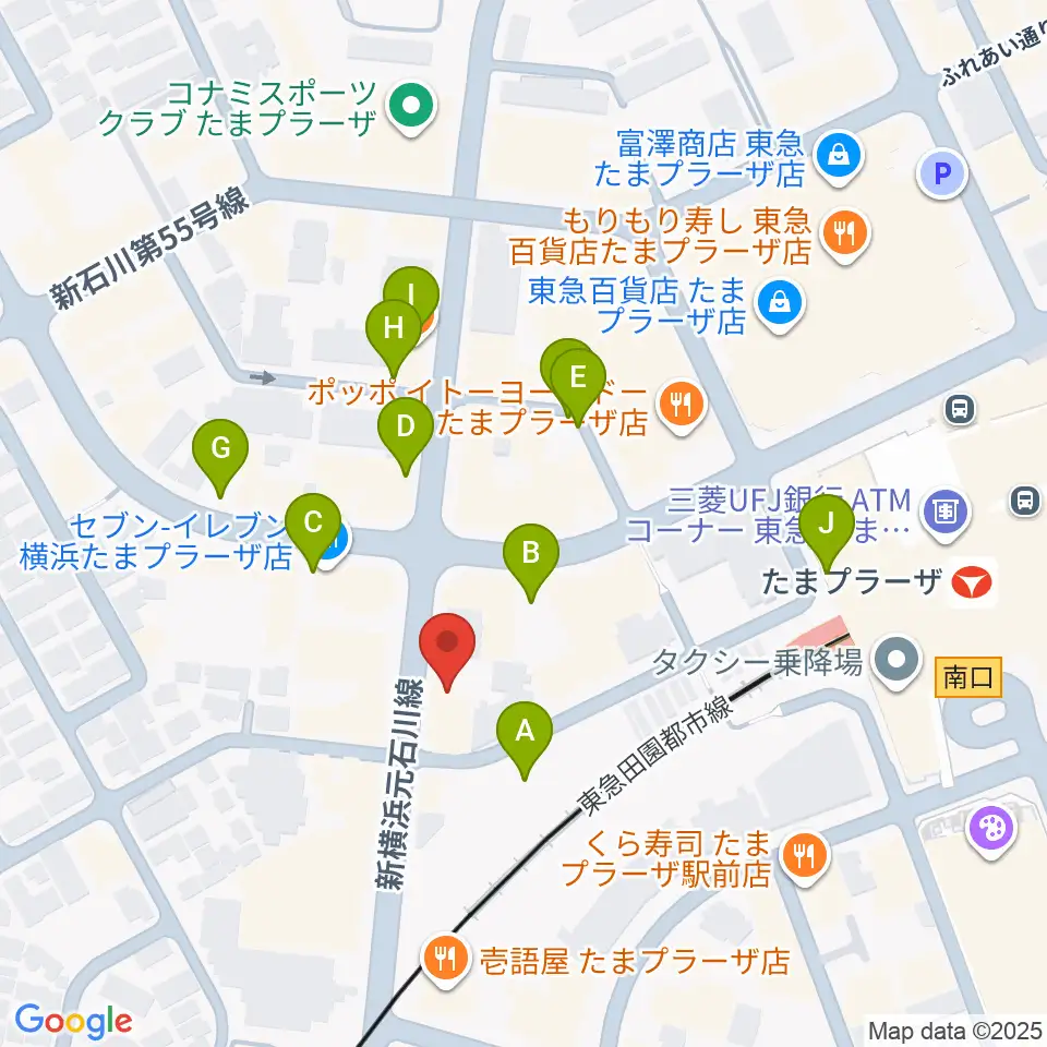 グレースハープ横浜たまプラーザ店周辺の駐車場・コインパーキング一覧地図