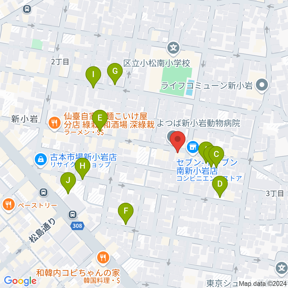 新小岩BOTTON CLUB周辺の駐車場・コインパーキング一覧地図