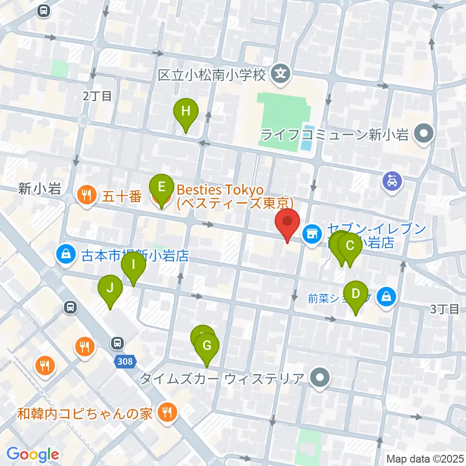 新小岩BOTTON CLUB周辺の駐車場・コインパーキング一覧地図