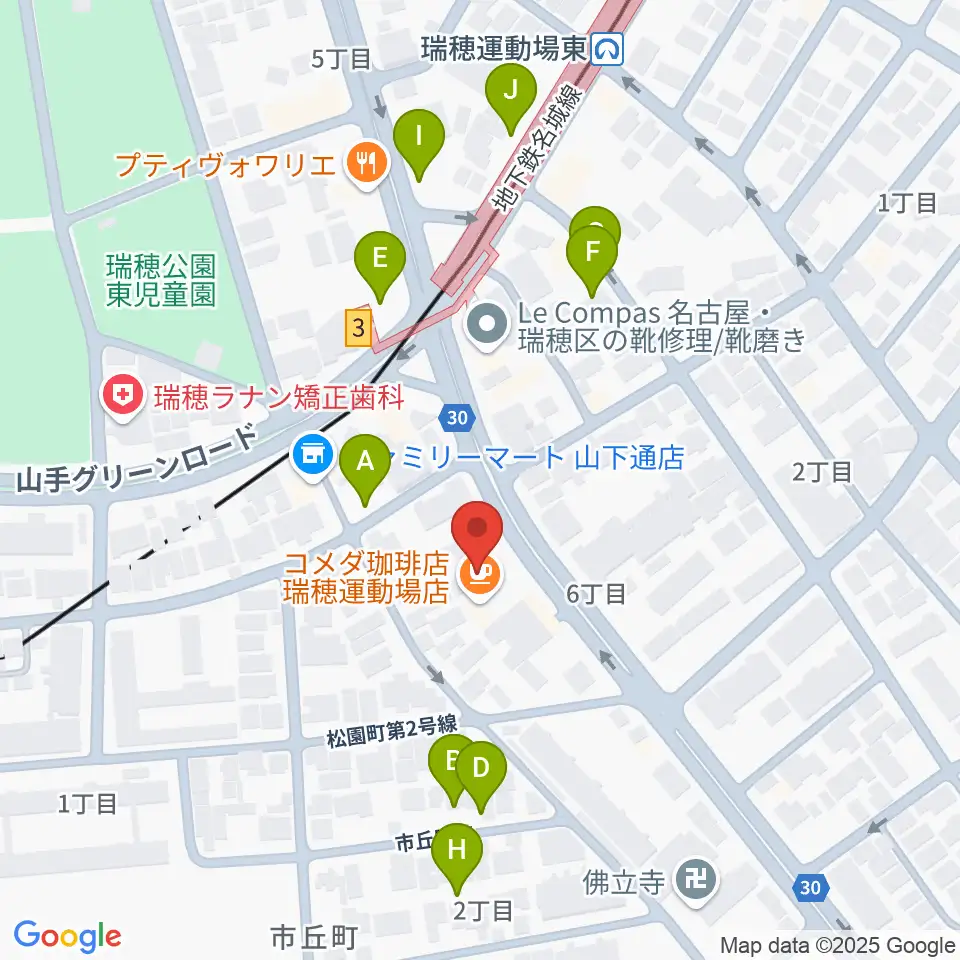 みずほギター音楽教室周辺の駐車場・コインパーキング一覧地図