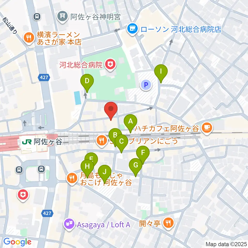 阿佐ヶ谷オイルシティ周辺の駐車場・コインパーキング一覧地図
