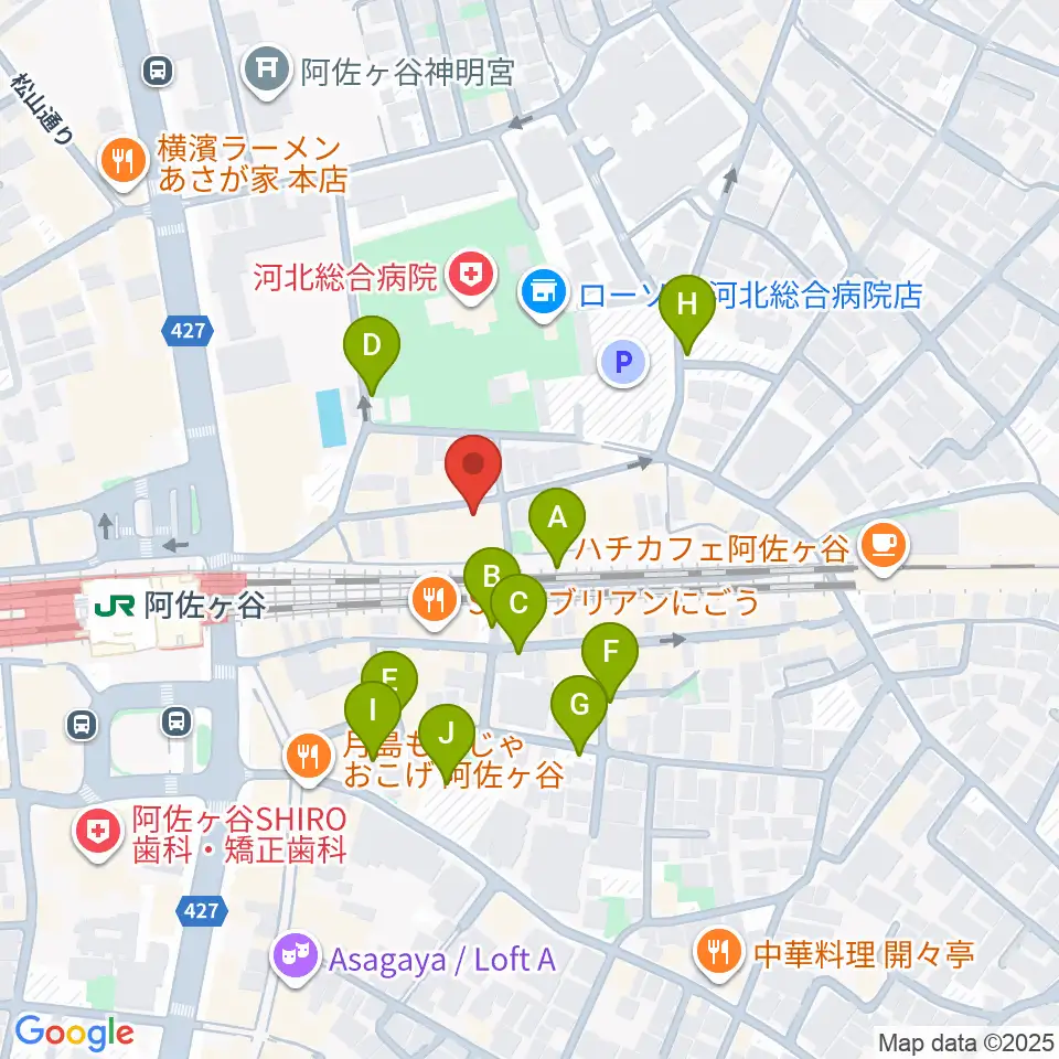 阿佐ヶ谷オイルシティ周辺の駐車場・コインパーキング一覧地図