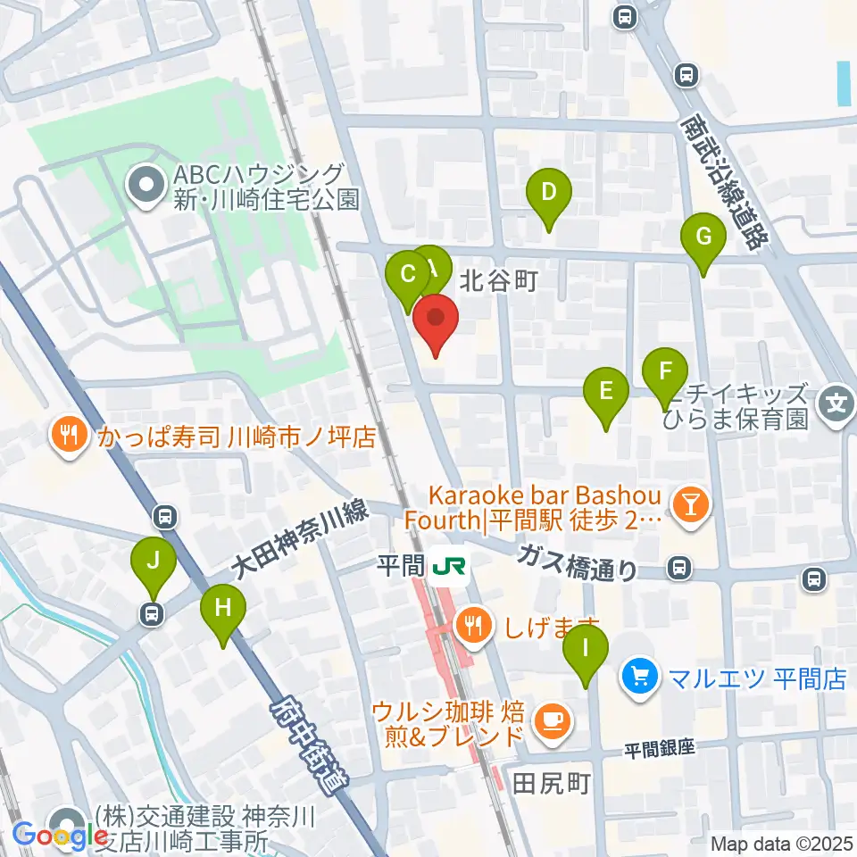 冨井ピアノ工房周辺の駐車場・コインパーキング一覧地図