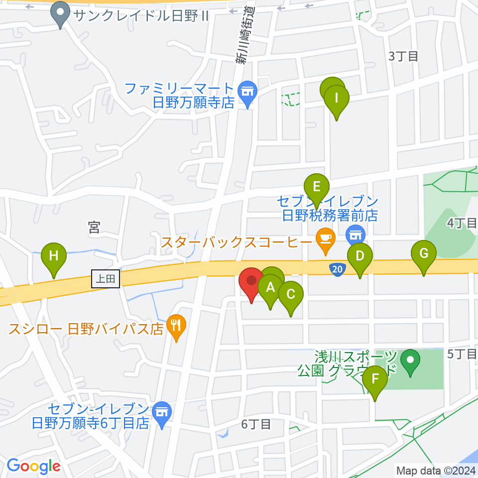 スタジオログ周辺の駐車場・コインパーキング一覧地図