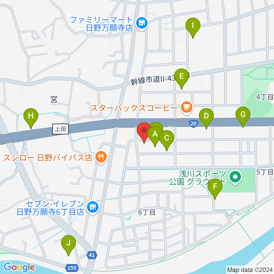 スタジオログ周辺の駐車場・コインパーキング一覧地図