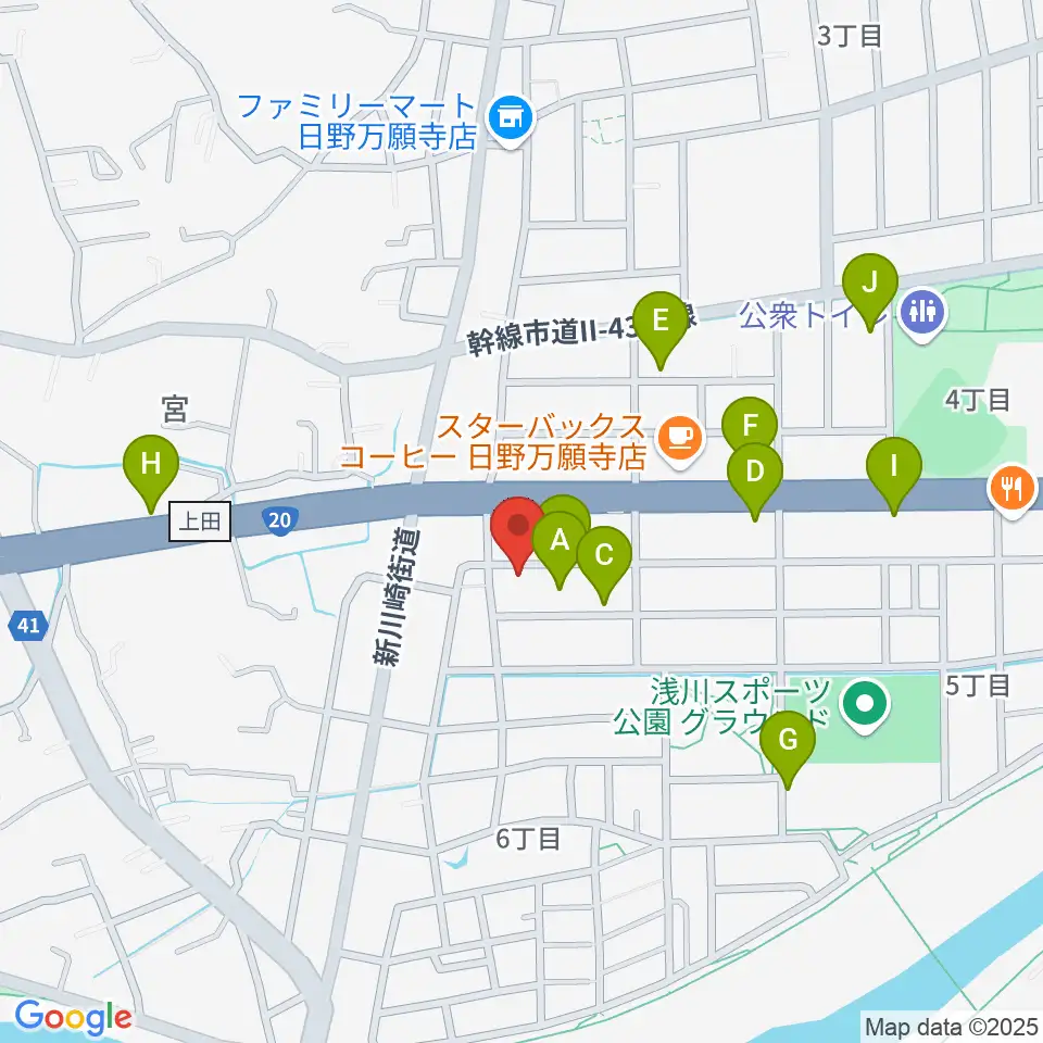 スタジオログ周辺の駐車場・コインパーキング一覧地図