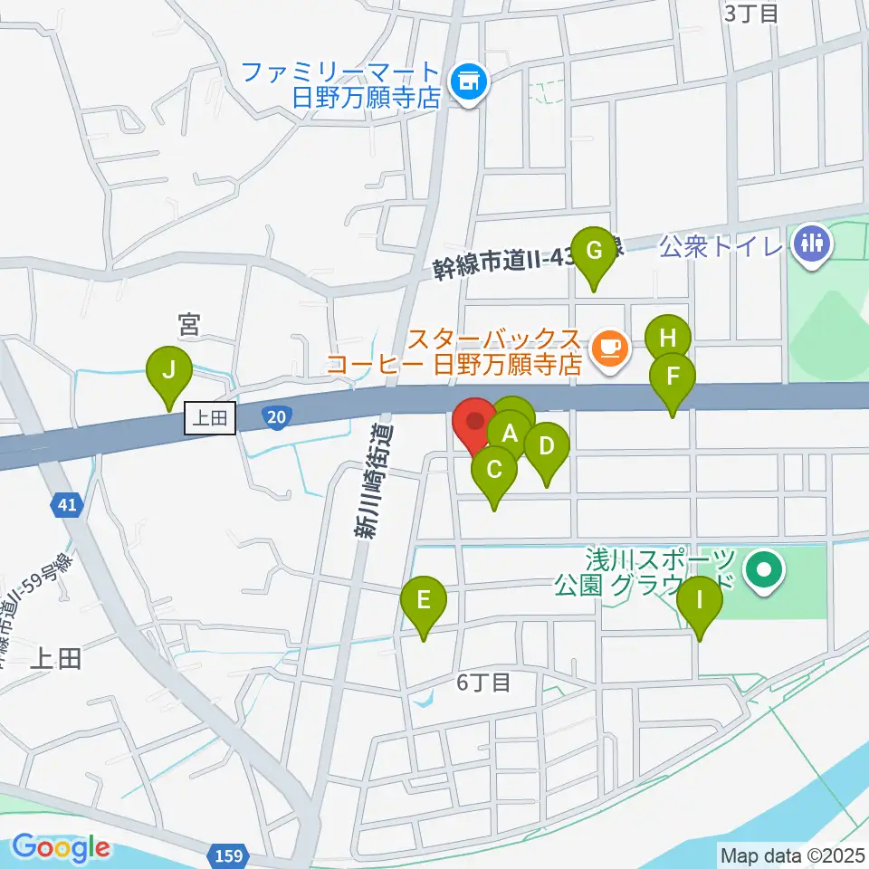 スタジオログ周辺の駐車場・コインパーキング一覧地図
