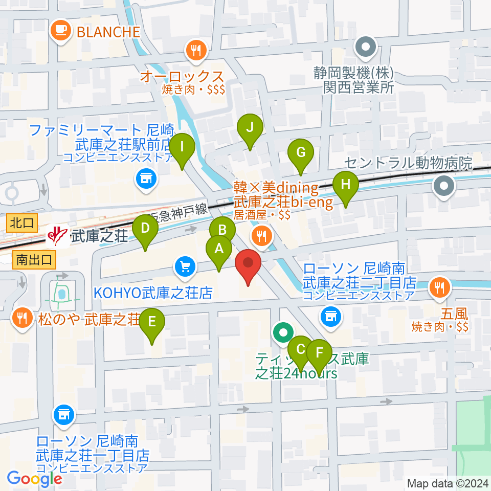 アローミュージックスクール周辺の駐車場・コインパーキング一覧地図