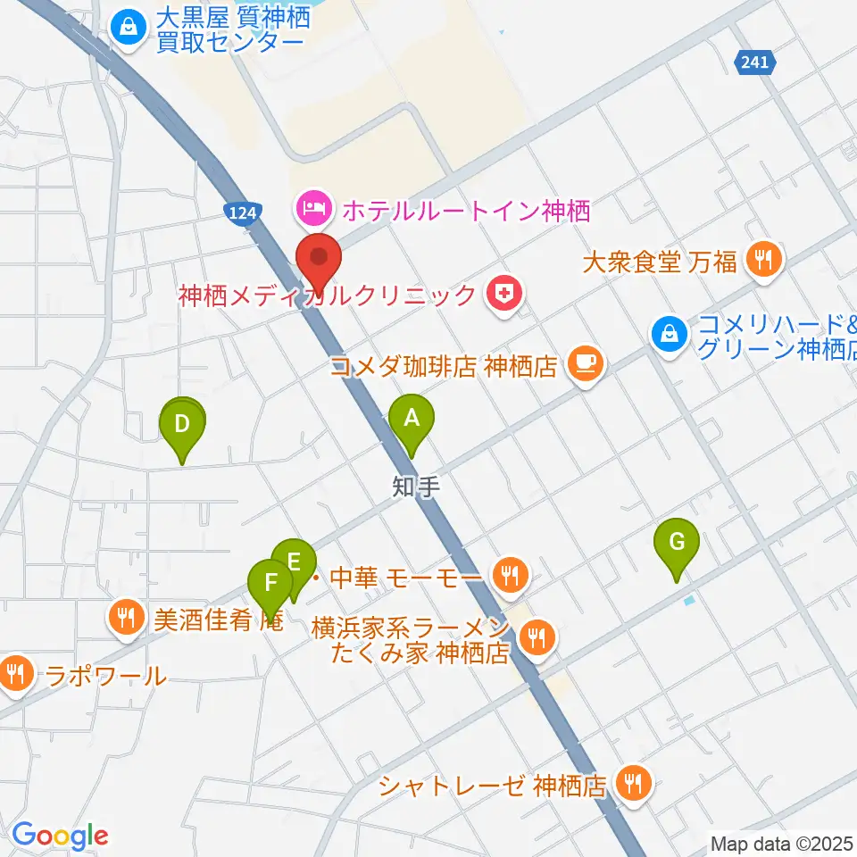 オワリヤ楽器 神栖支店周辺の駐車場・コインパーキング一覧地図