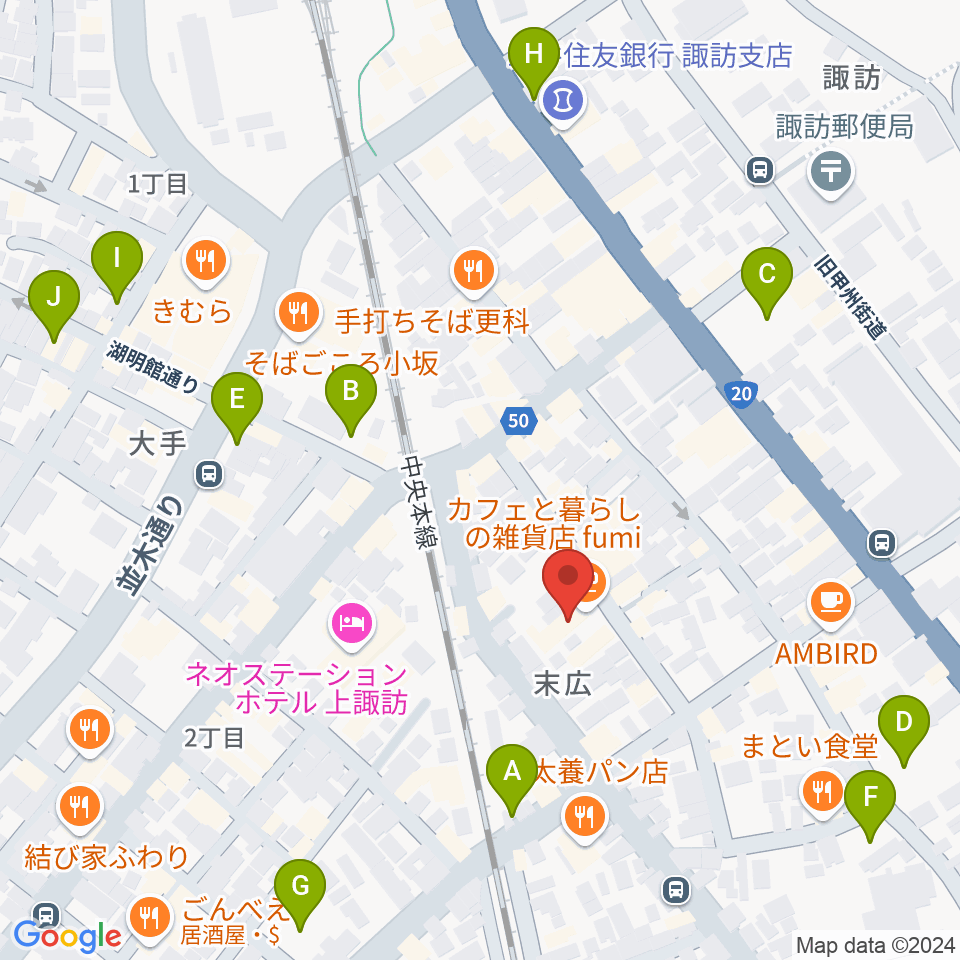 上諏訪ドアーズ周辺の駐車場・コインパーキング一覧地図