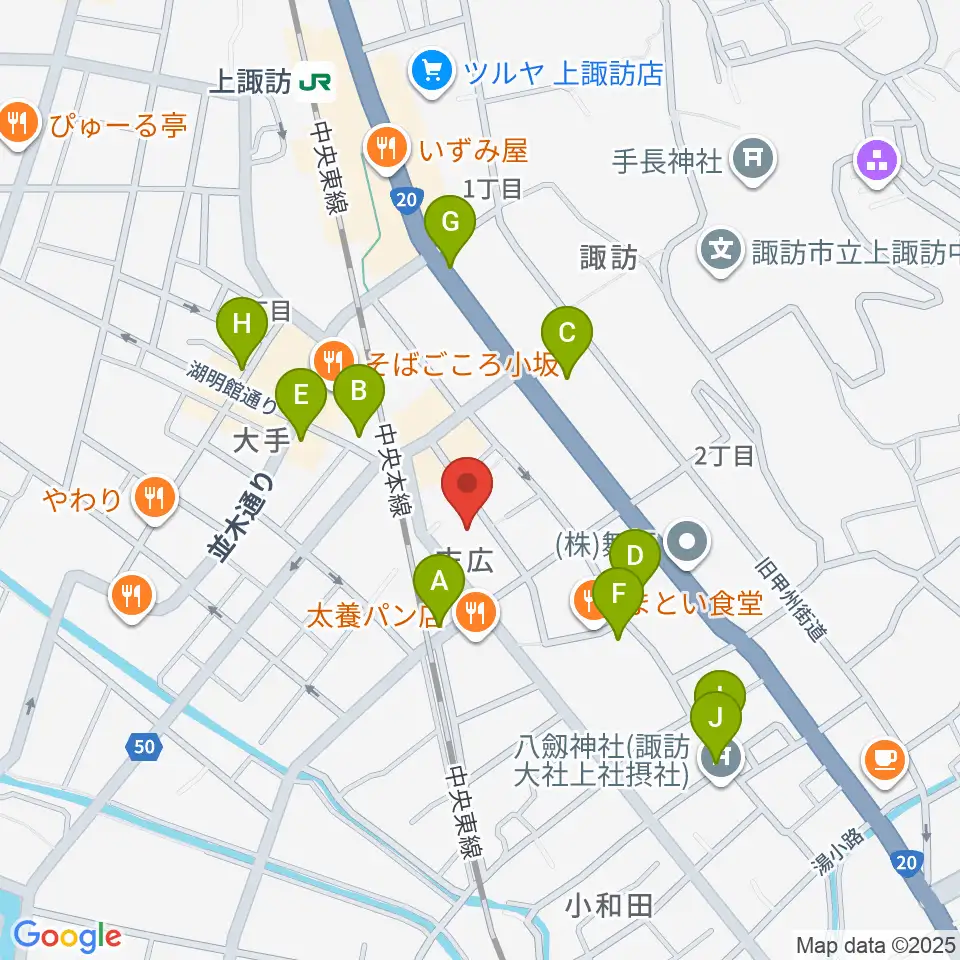 上諏訪ドアーズ周辺の駐車場・コインパーキング一覧地図