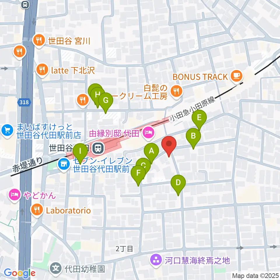 グラスホッパー・ギターズ周辺の駐車場・コインパーキング一覧地図
