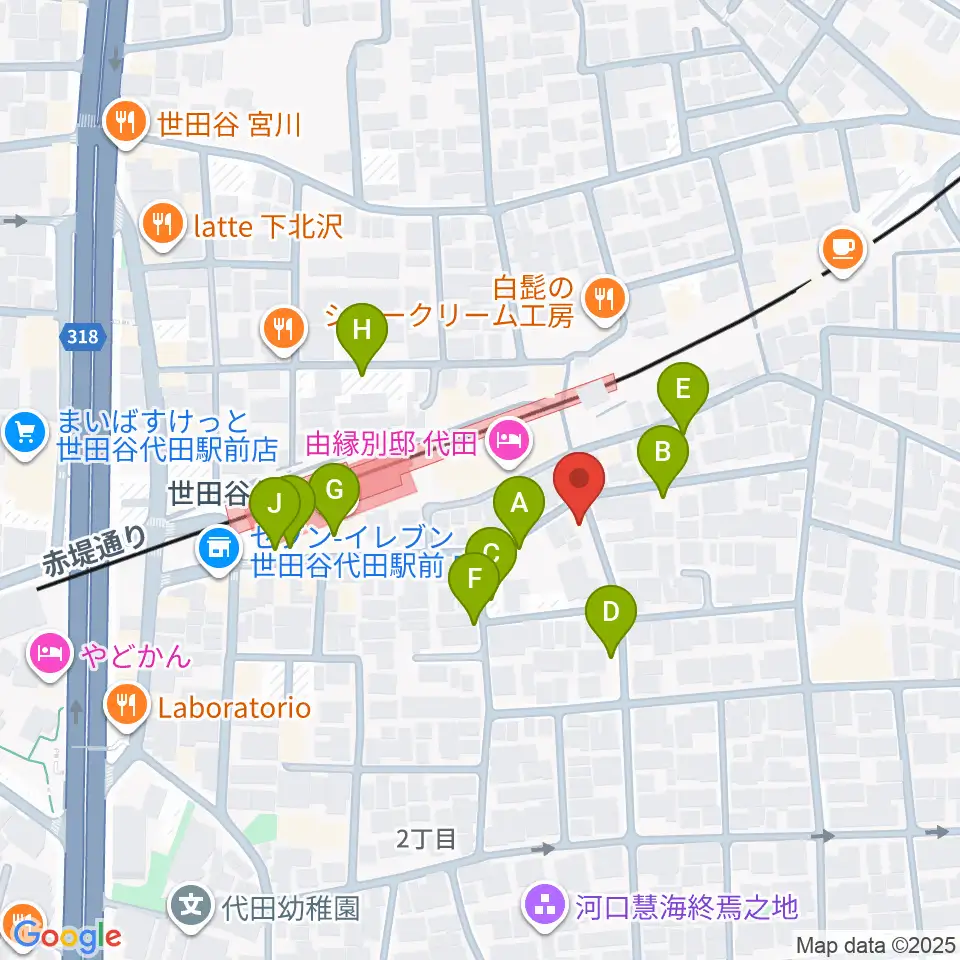 グラスホッパー・ギターズ周辺の駐車場・コインパーキング一覧地図