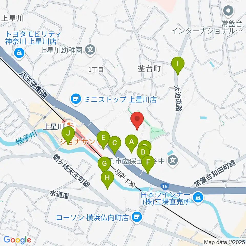 横浜ミュージックアカデミー周辺の駐車場・コインパーキング一覧地図