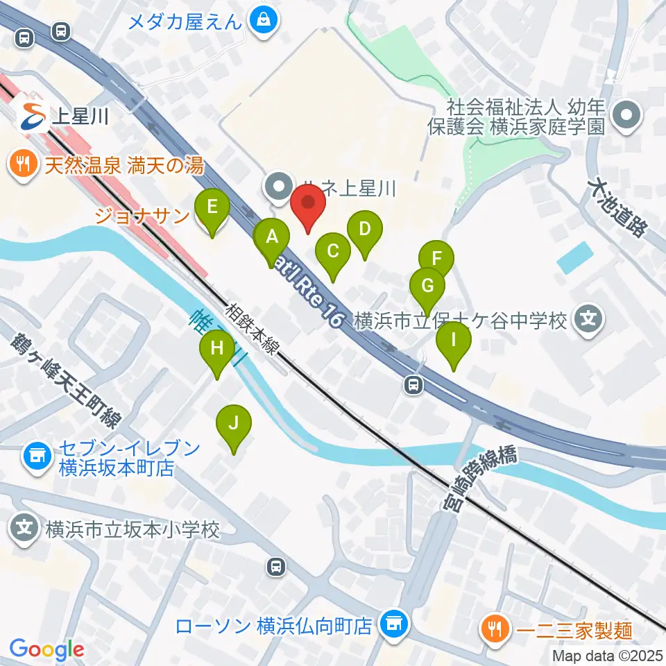 横浜ミュージックアカデミー周辺の駐車場・コインパーキング一覧地図