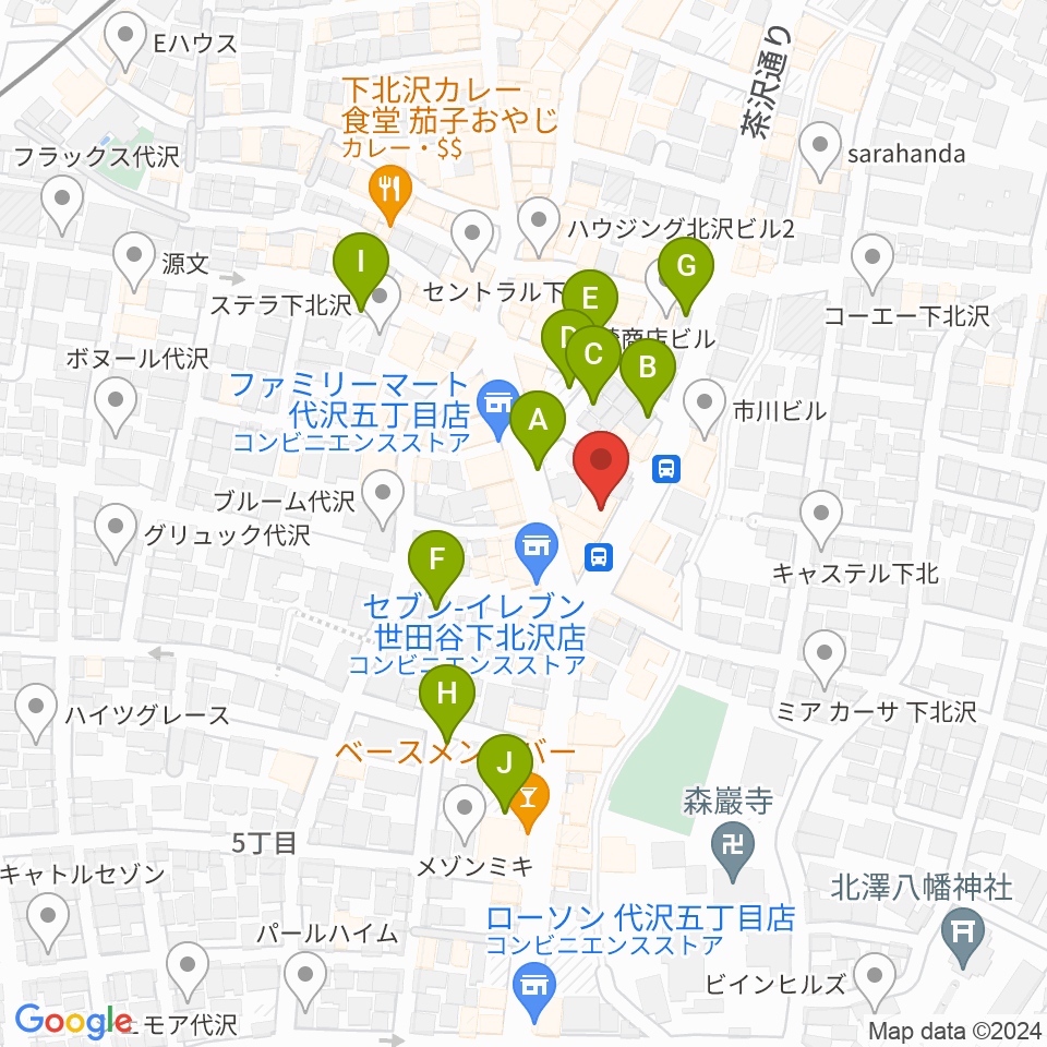 下北沢ReG周辺の駐車場・コインパーキング一覧地図