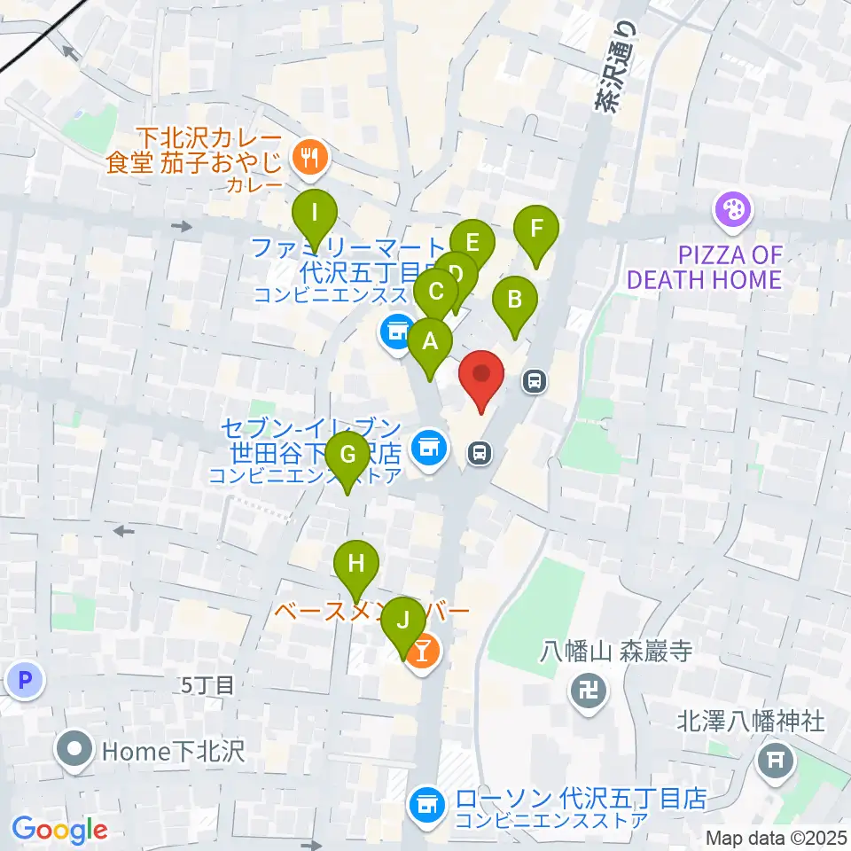 下北沢ReG周辺の駐車場・コインパーキング一覧地図