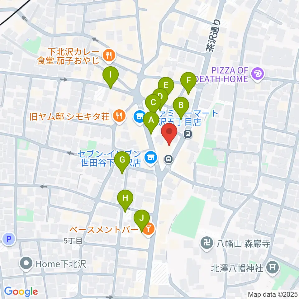 下北沢ReG周辺の駐車場・コインパーキング一覧地図