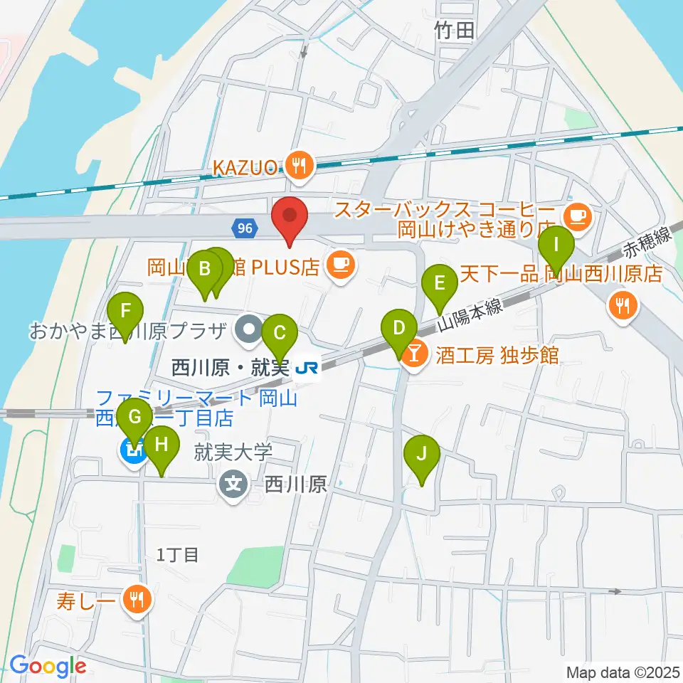 トリノス 西川原スタジオ周辺の駐車場・コインパーキング一覧地図