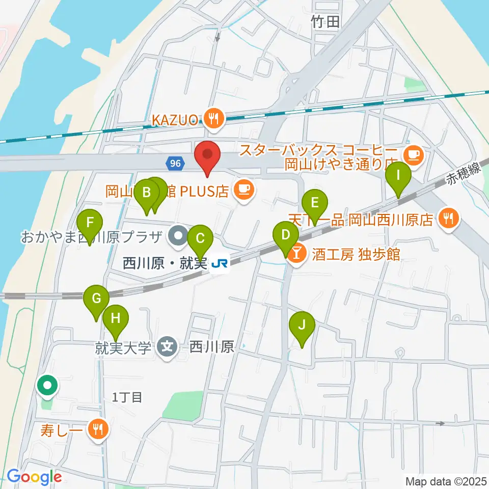 トリノス 西川原スタジオ周辺の駐車場・コインパーキング一覧地図