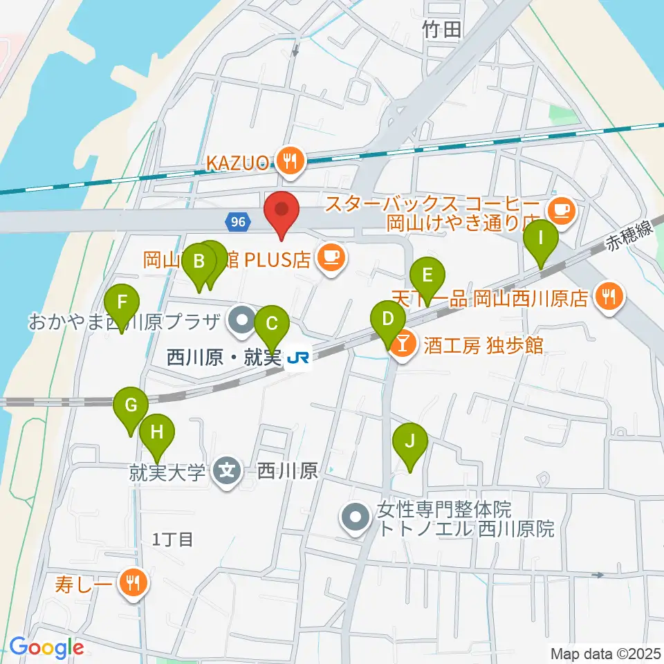 トリノス 西川原スタジオ周辺の駐車場・コインパーキング一覧地図