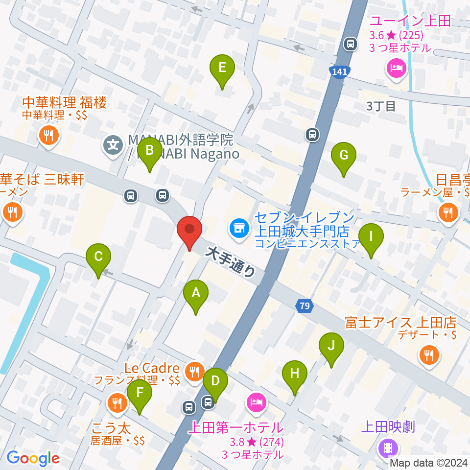 MY楽器周辺の駐車場・コインパーキング一覧地図