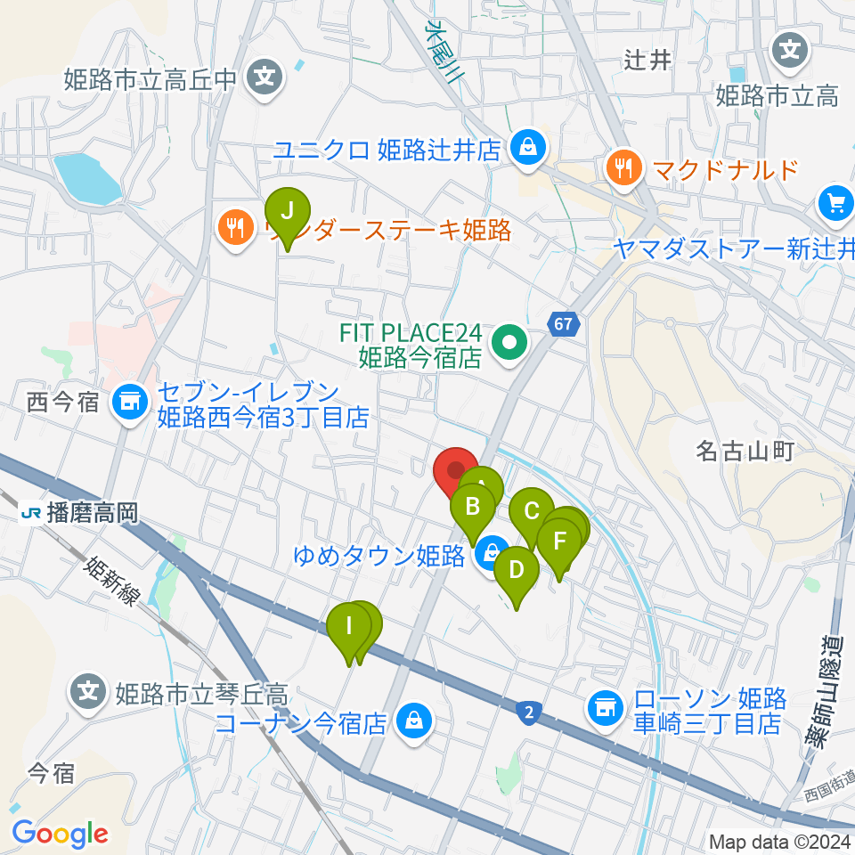 ピア音楽院周辺の駐車場・コインパーキング一覧地図