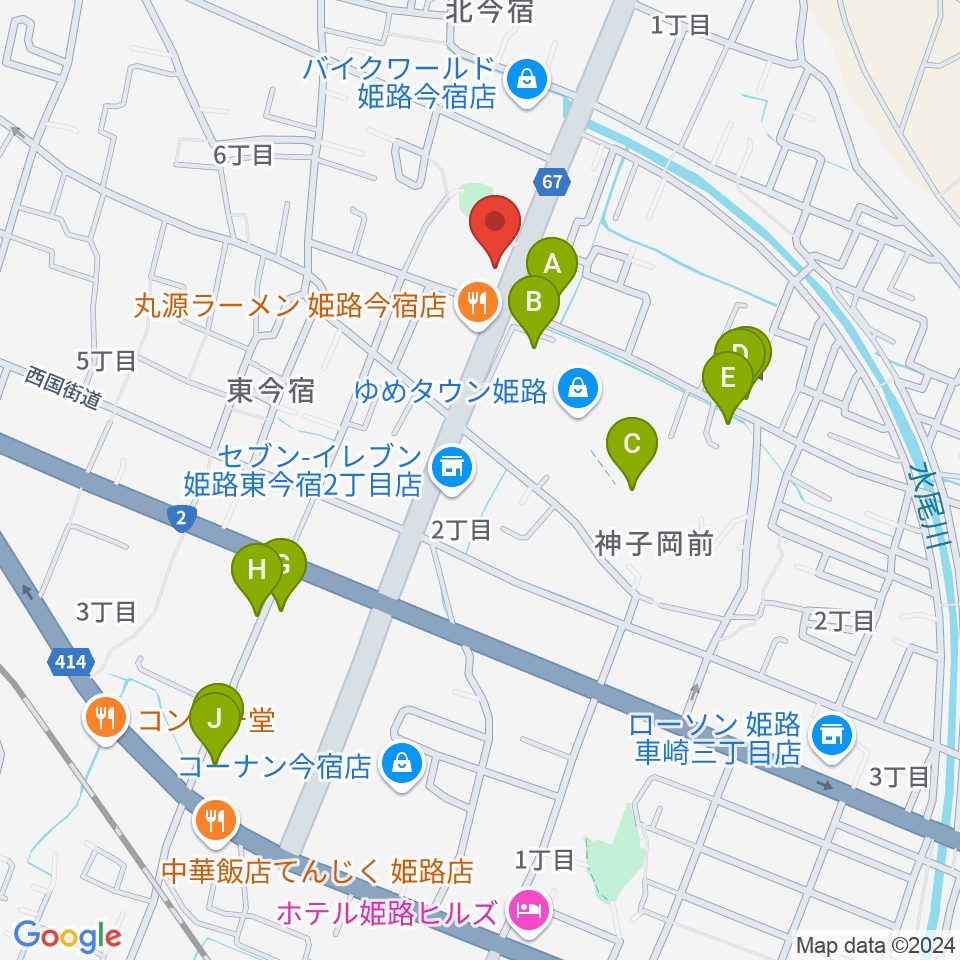 ピア音楽院周辺の駐車場・コインパーキング一覧地図