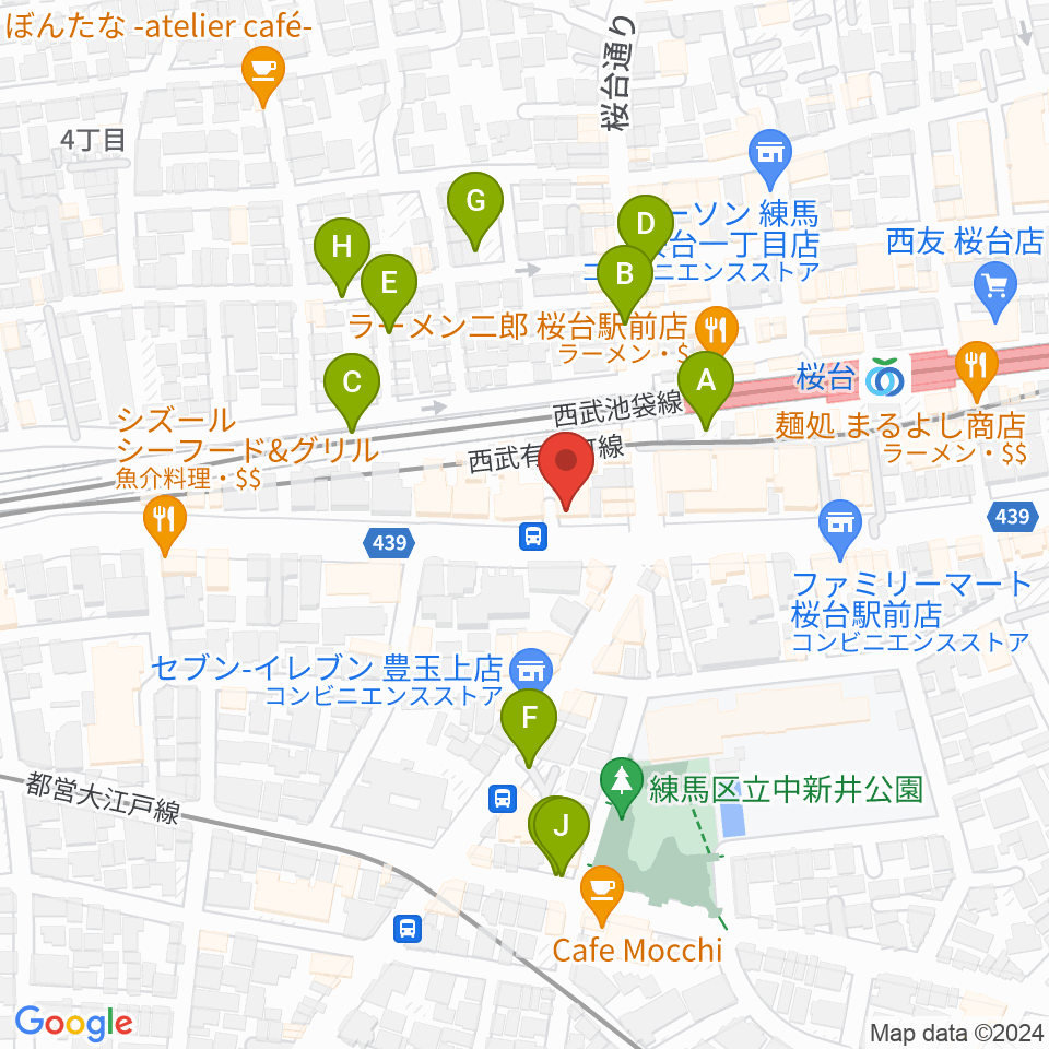 東音楽器本店周辺の駐車場・コインパーキング一覧地図