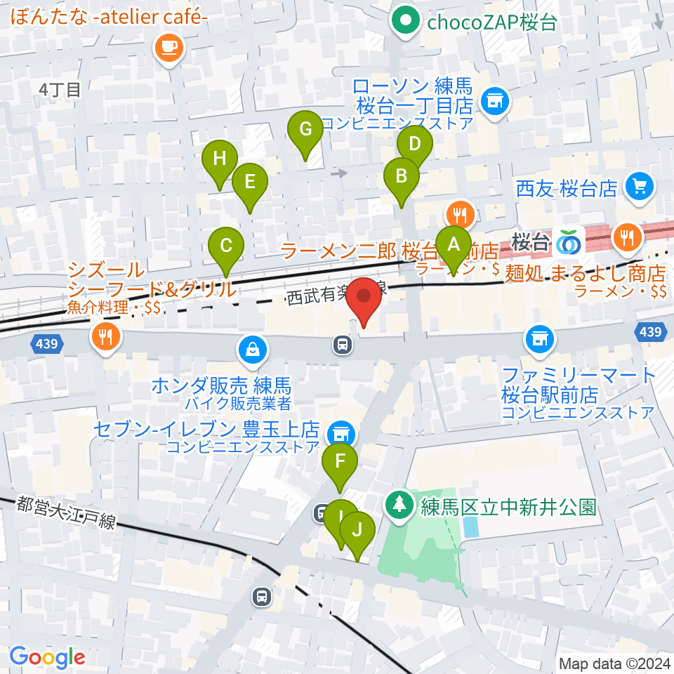 東音楽器本店周辺の駐車場・コインパーキング一覧地図