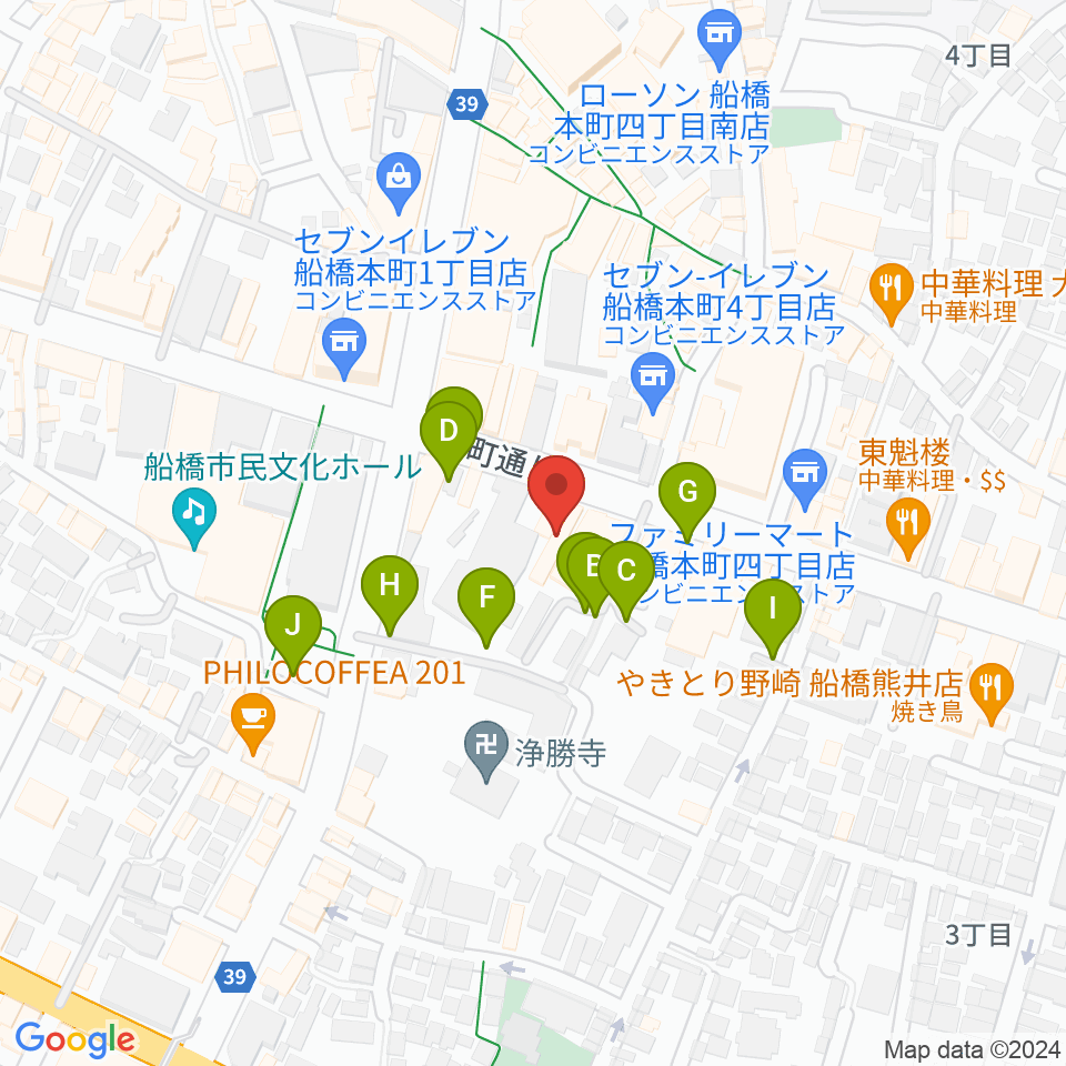 スタジオパックス船橋店周辺の駐車場・コインパーキング一覧地図