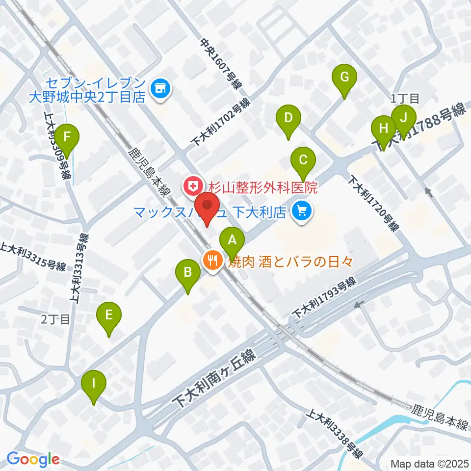 フォーレ音楽院周辺の駐車場・コインパーキング一覧地図