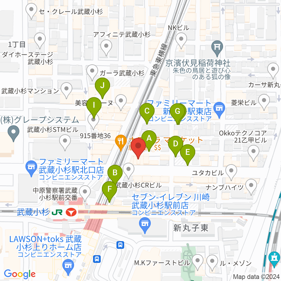 スタジオアイシャ周辺の駐車場・コインパーキング一覧地図