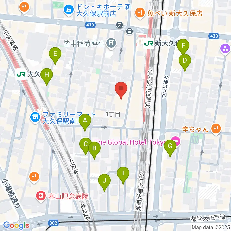新宿ブロードバンドスタジオ/Pulse Studio周辺の駐車場・コインパーキング一覧地図
