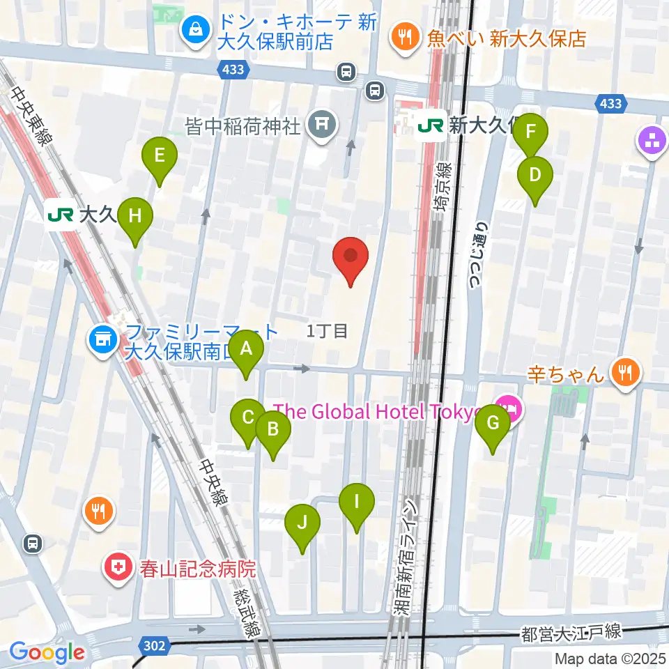 新宿ブロードバンドスタジオ/Pulse Studio周辺の駐車場・コインパーキング一覧地図