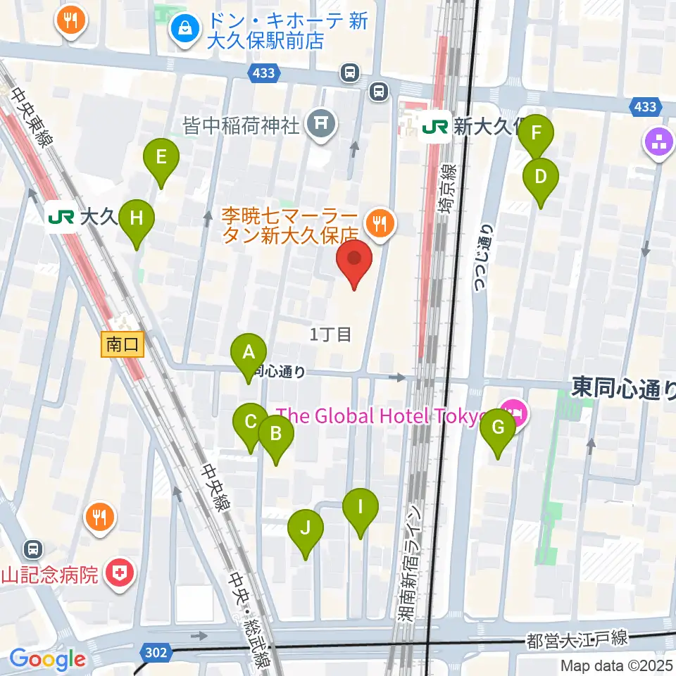 新宿ブロードバンドスタジオ/Pulse Studio周辺の駐車場・コインパーキング一覧地図