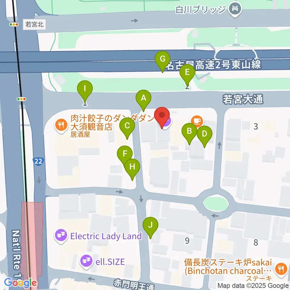 Studio STAIRWAY周辺の駐車場・コインパーキング一覧地図