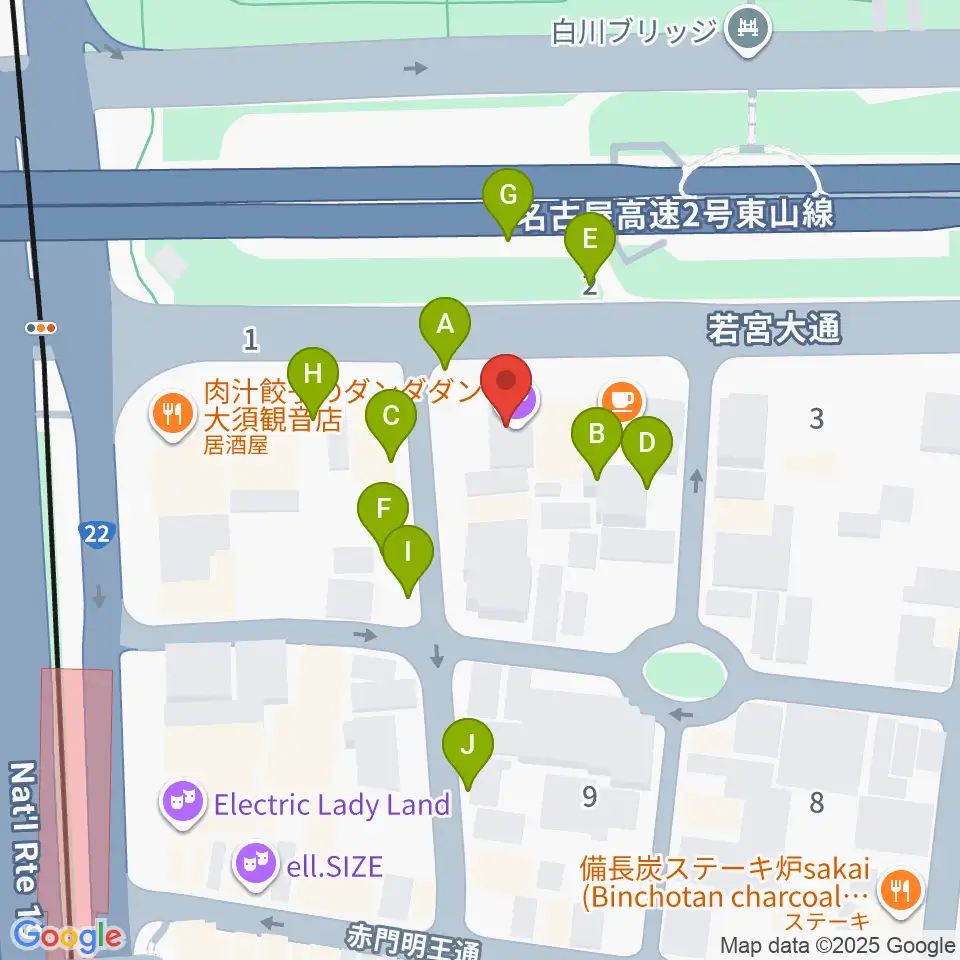 Studio STAIRWAY周辺の駐車場・コインパーキング一覧地図
