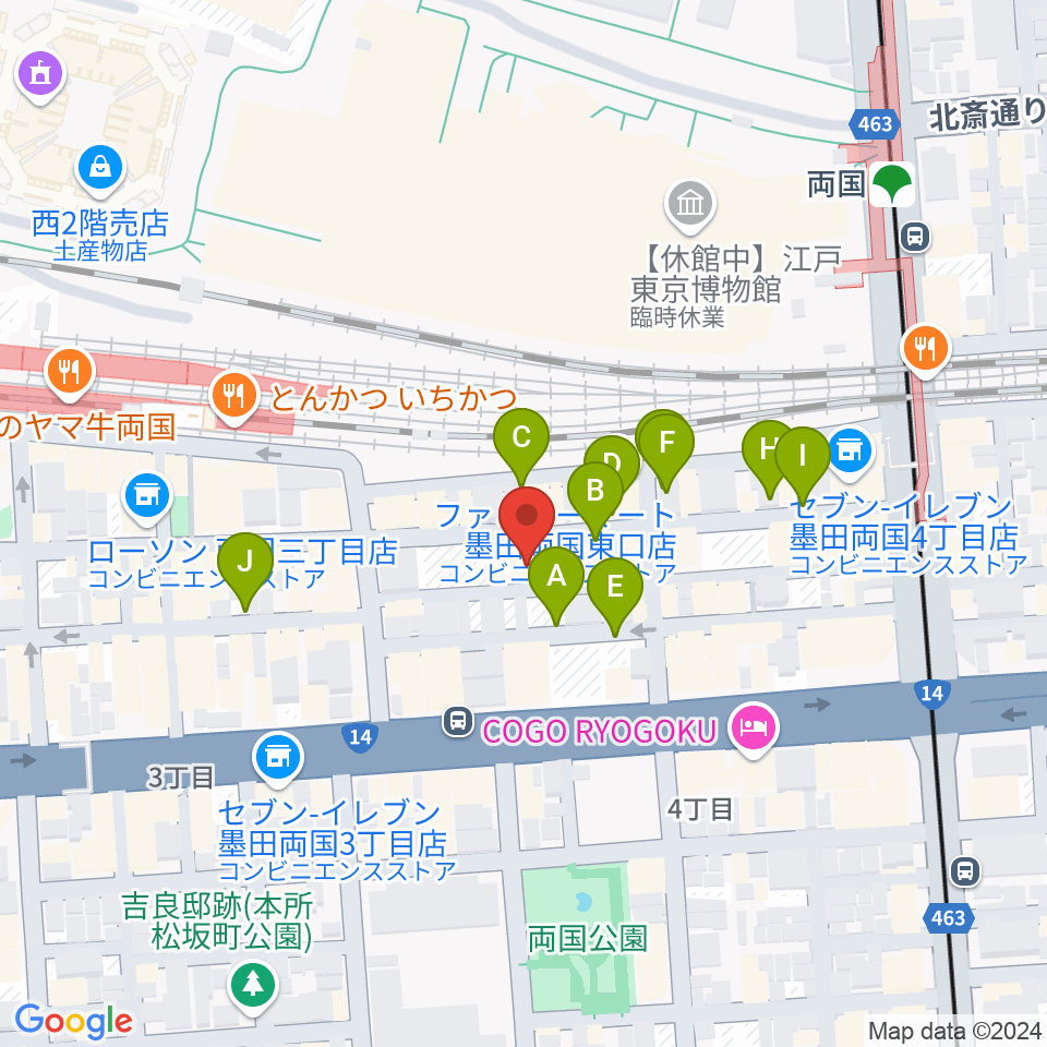 両国SUNRIZE周辺の駐車場・コインパーキング一覧地図