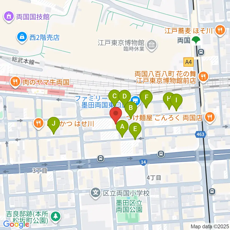 両国SUNRIZE周辺の駐車場・コインパーキング一覧地図