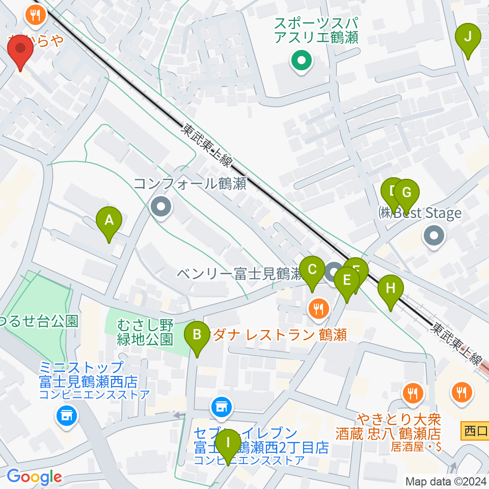 埼玉音楽院周辺の駐車場・コインパーキング一覧地図