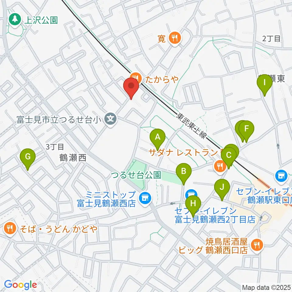 埼玉音楽院周辺の駐車場・コインパーキング一覧地図