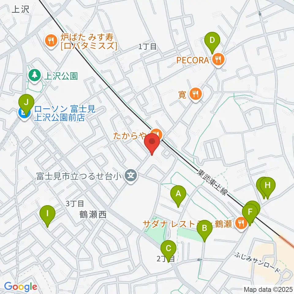 埼玉音楽院周辺の駐車場・コインパーキング一覧地図