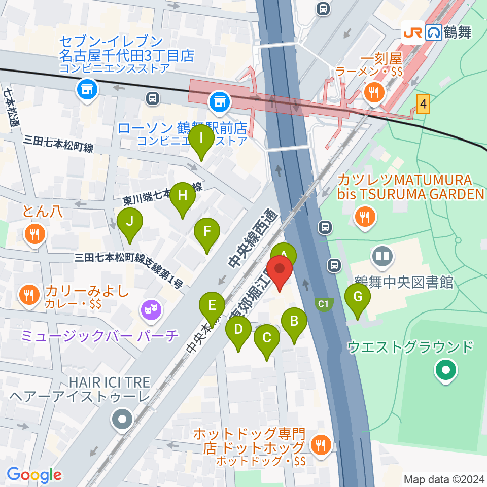 カノンミュージックスクール周辺の駐車場・コインパーキング一覧地図