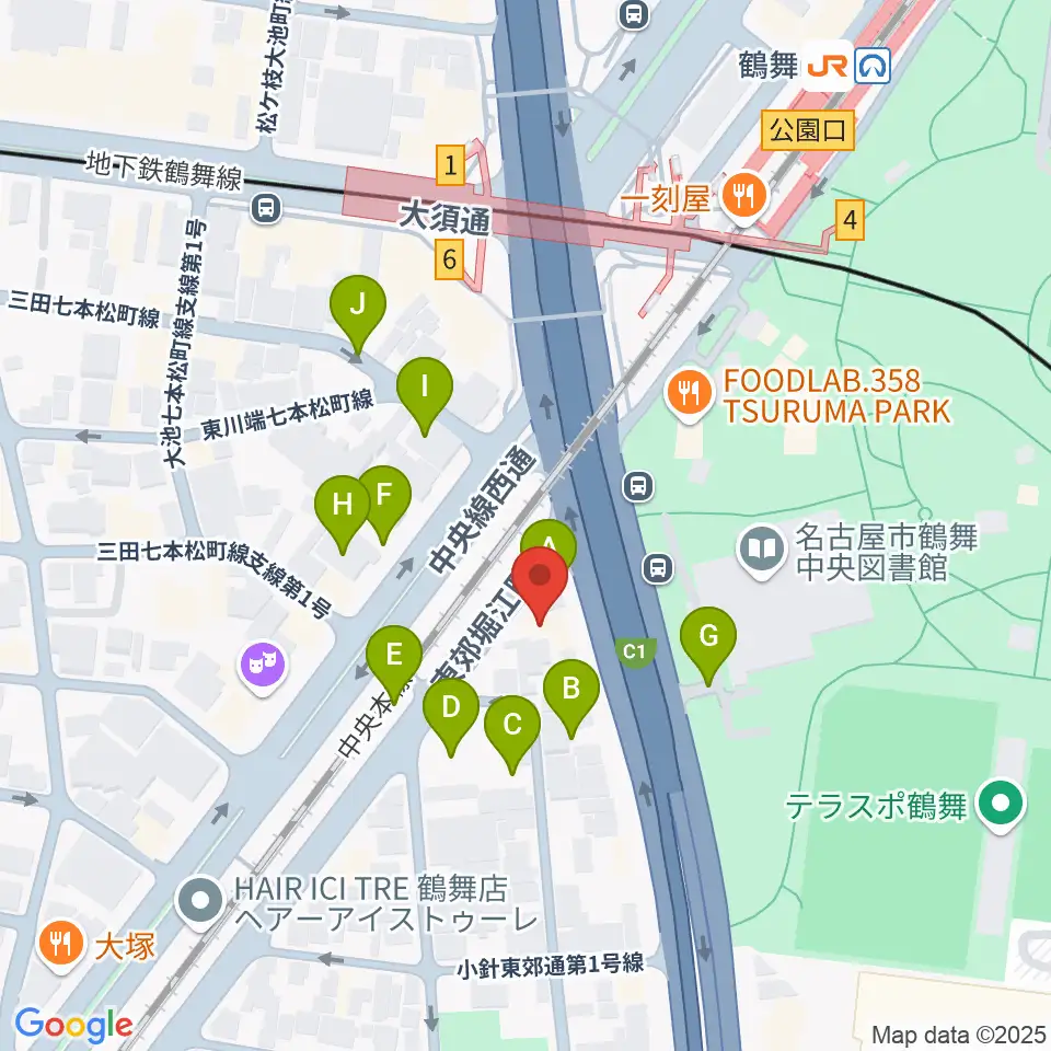 カノンミュージックスクール周辺の駐車場・コインパーキング一覧地図