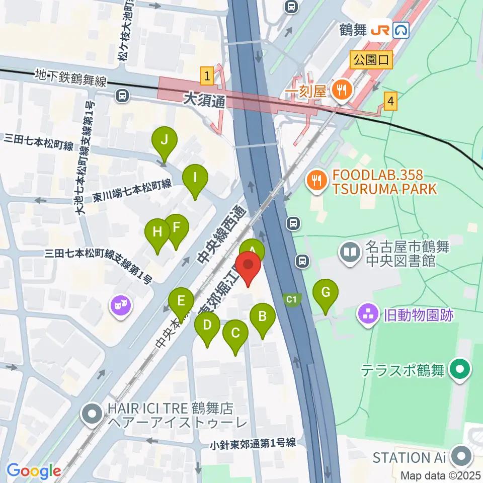 カノンミュージックスクール周辺の駐車場・コインパーキング一覧地図