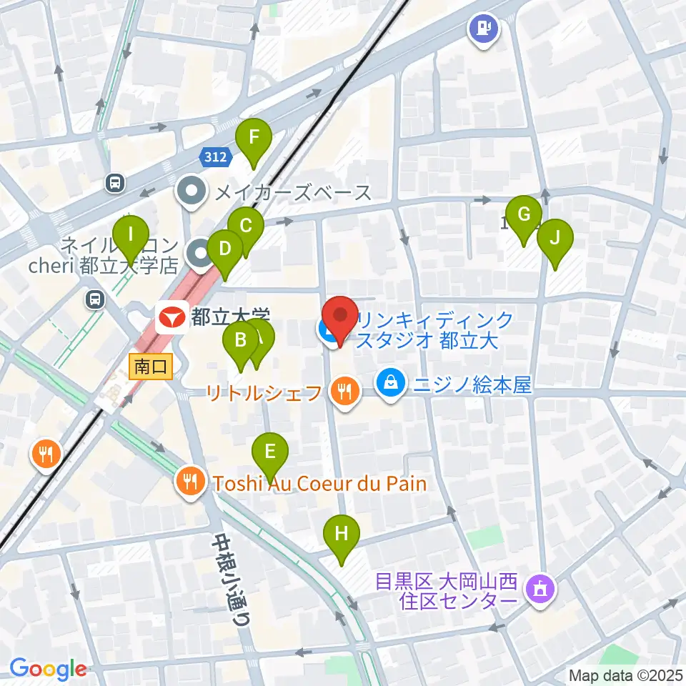 Rinky Dink Studio 都立大周辺の駐車場・コインパーキング一覧地図