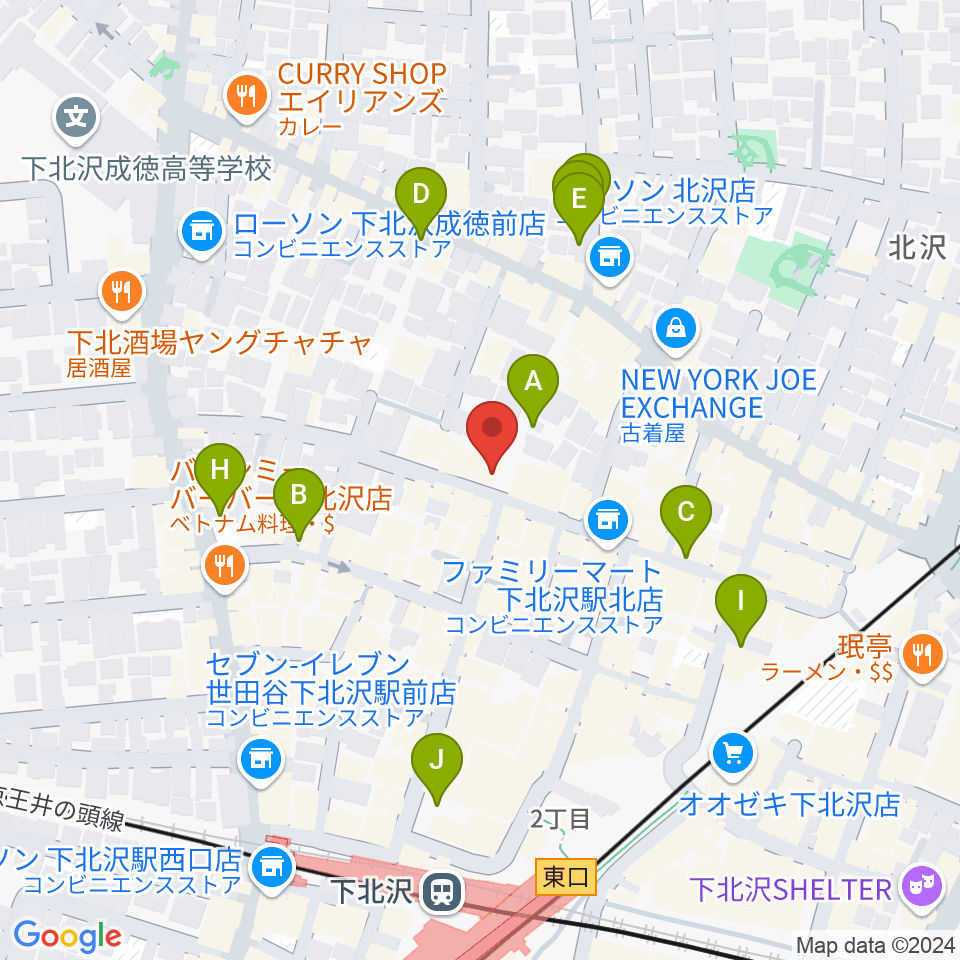 Rinky Dink Studio下北沢2nd周辺の駐車場・コインパーキング一覧地図